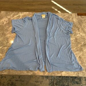 Blue Open-Front Cardigan